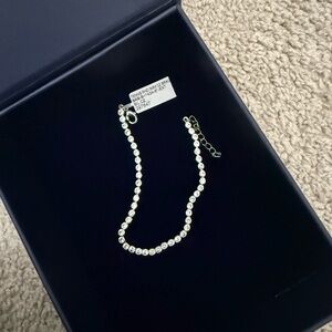 Blue Ruby Half Bezel Round CZ Bracelet